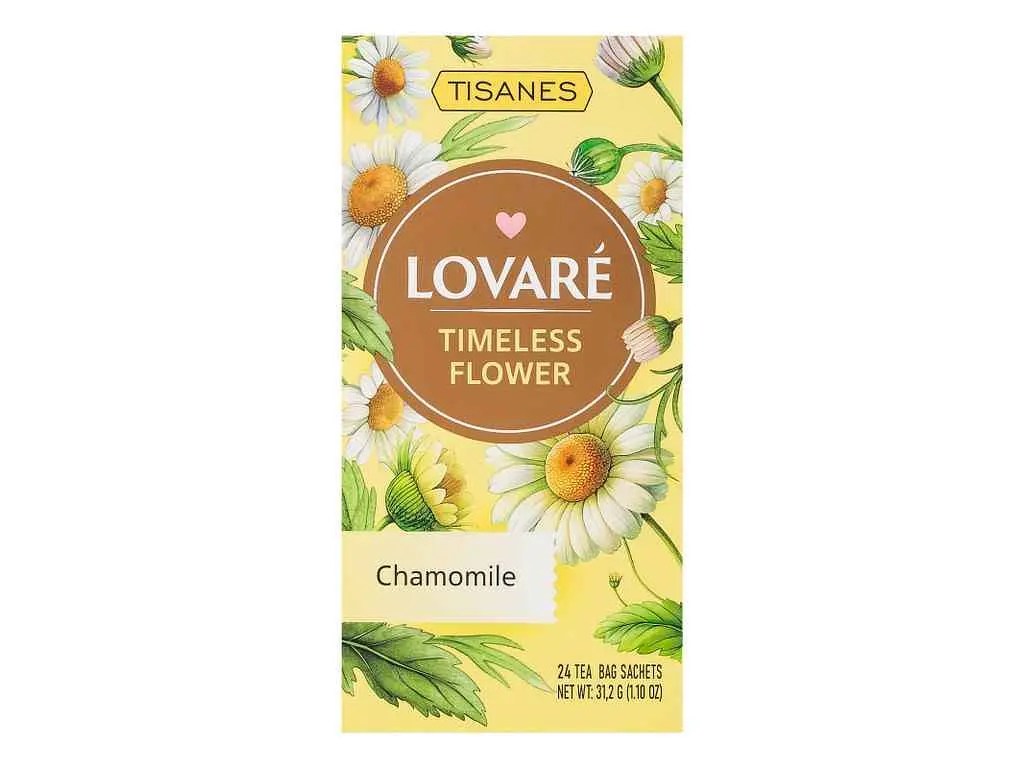 Чай пакетований трав'яний з квітами LOVARE «TIMELESS FLOWER» ромашка 24*1,3г 24 пакетиків