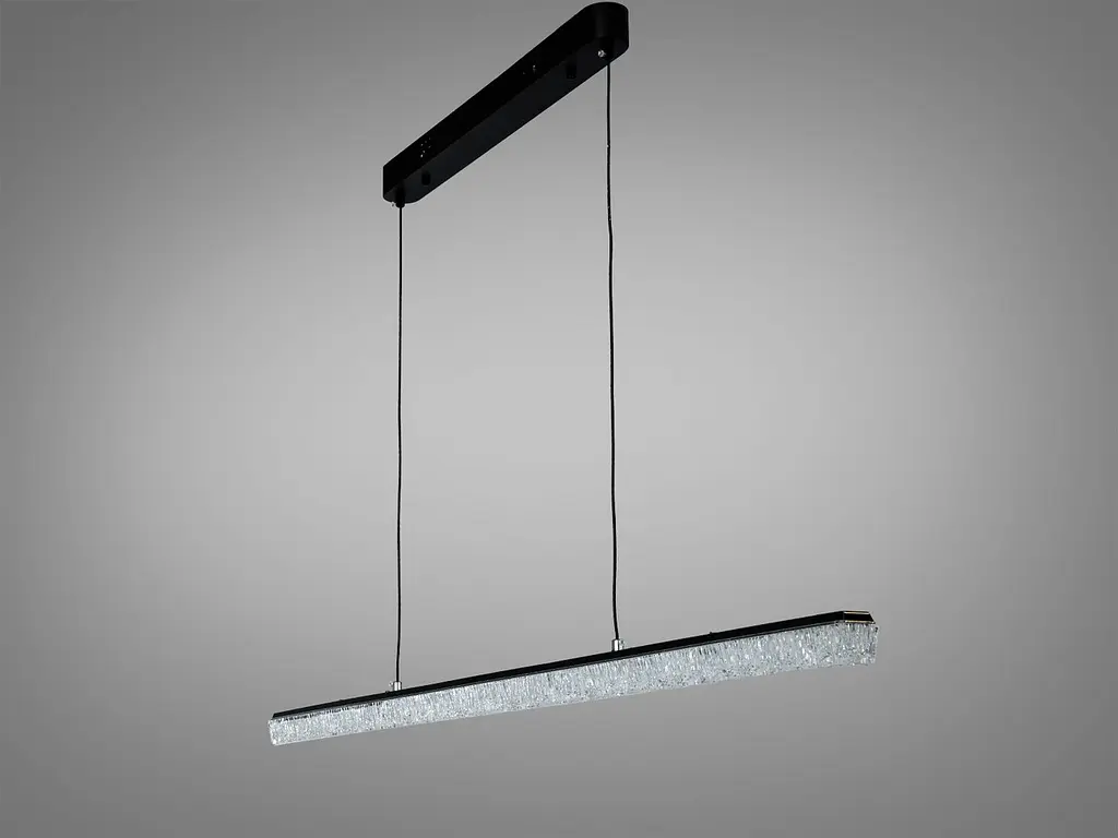 Сучасний лінійний LED підвіс Diasha 1105/1200BK чорний 27W 120 см для кухні та столу - фото 4