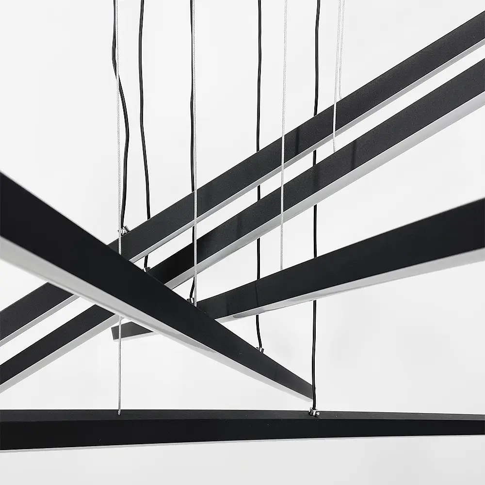 Черная каскадная Led люстра Ø 101 см | Ст. A 55069-1000 BK | Line F - фото 7