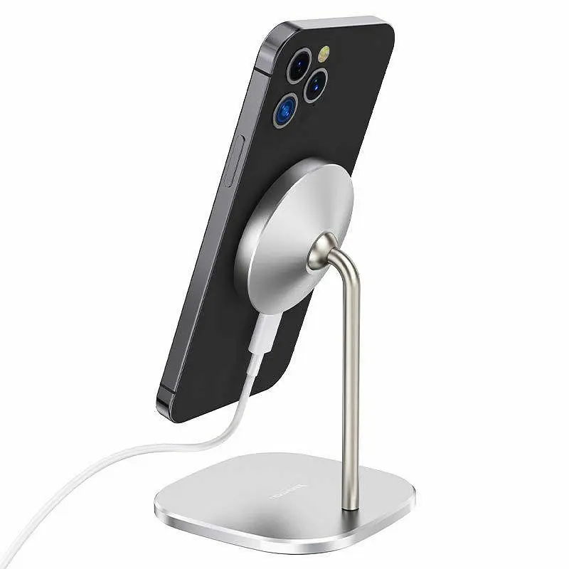 Беспроводной ЗП HOCO CW32 Happiness magnetic desktop wireless charger Magsafe для серии iPhone 12 - фото 5