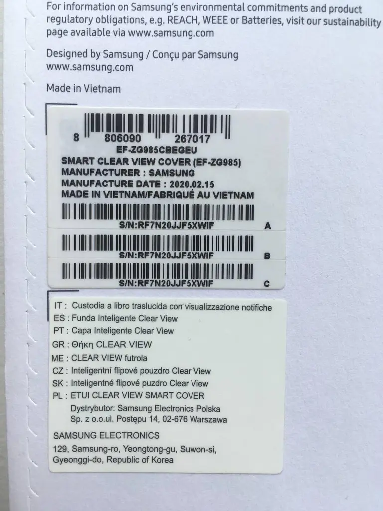 Оригінальний чохол-книжка S-View Clear View Cover EF-ZG985CBEGRU для Samsung Galaxy S20 Plus 5G Чорний - фото 10