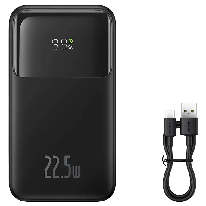 Внешний аккумулятор Baseus Comet Series 20000mAh 22.5W PD with Display USB-A / USB-C cable PPMD020101 - фото 3
