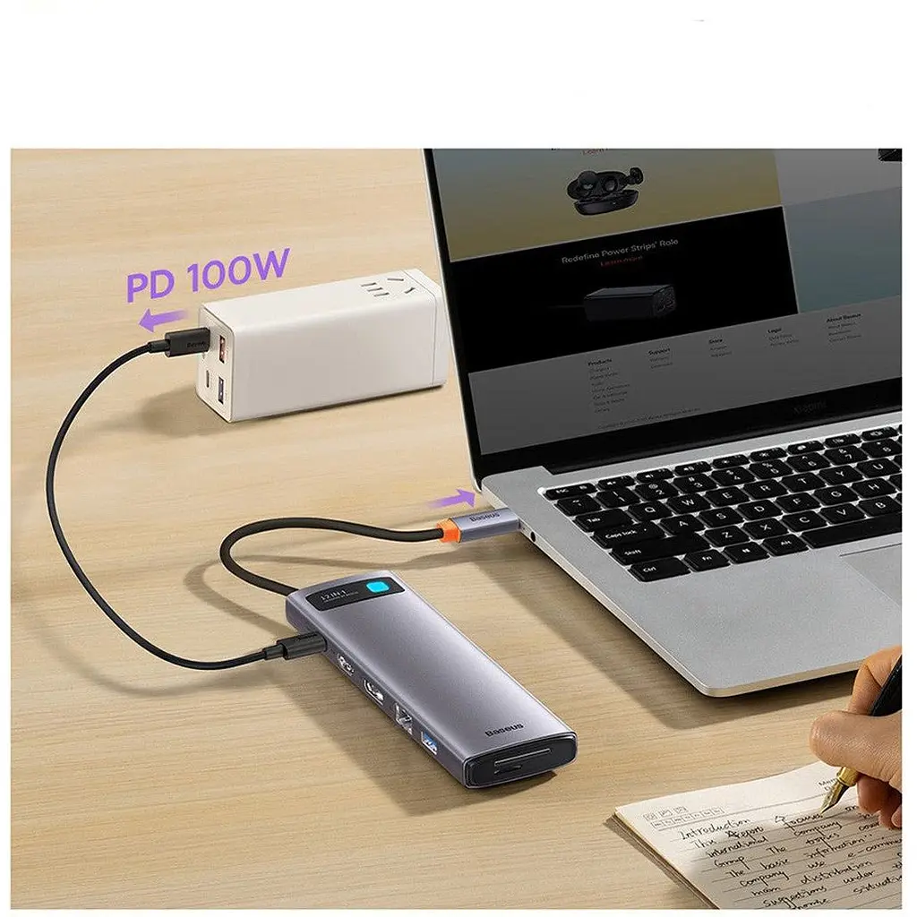 USB-хаб Baseus Metal Gleam Series 12-in-1 (WKWG020213) [124910] - фото 4