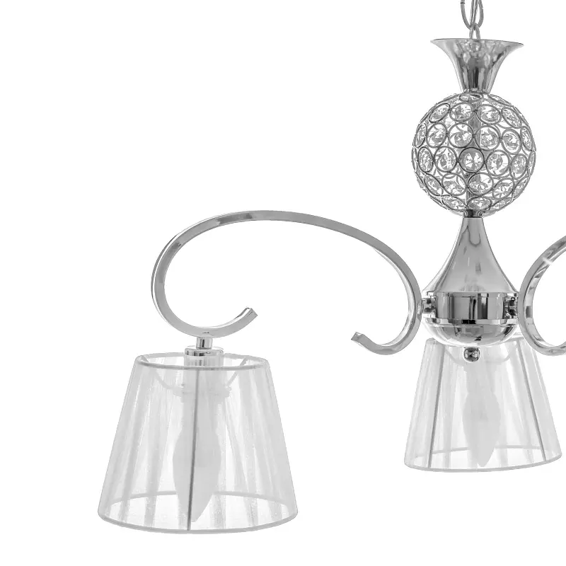 Люстра подвесная Brille с абажуром E14 40W CH (BKL-483S/3) - фото 4