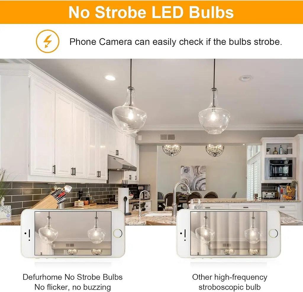 Defurhome ST58 E27 6W Светодиодные лампочки Edison 60W Equivalent, дневной белый 5000K, не затемненный, прозрачное стекло, базовая лампа - фото 3