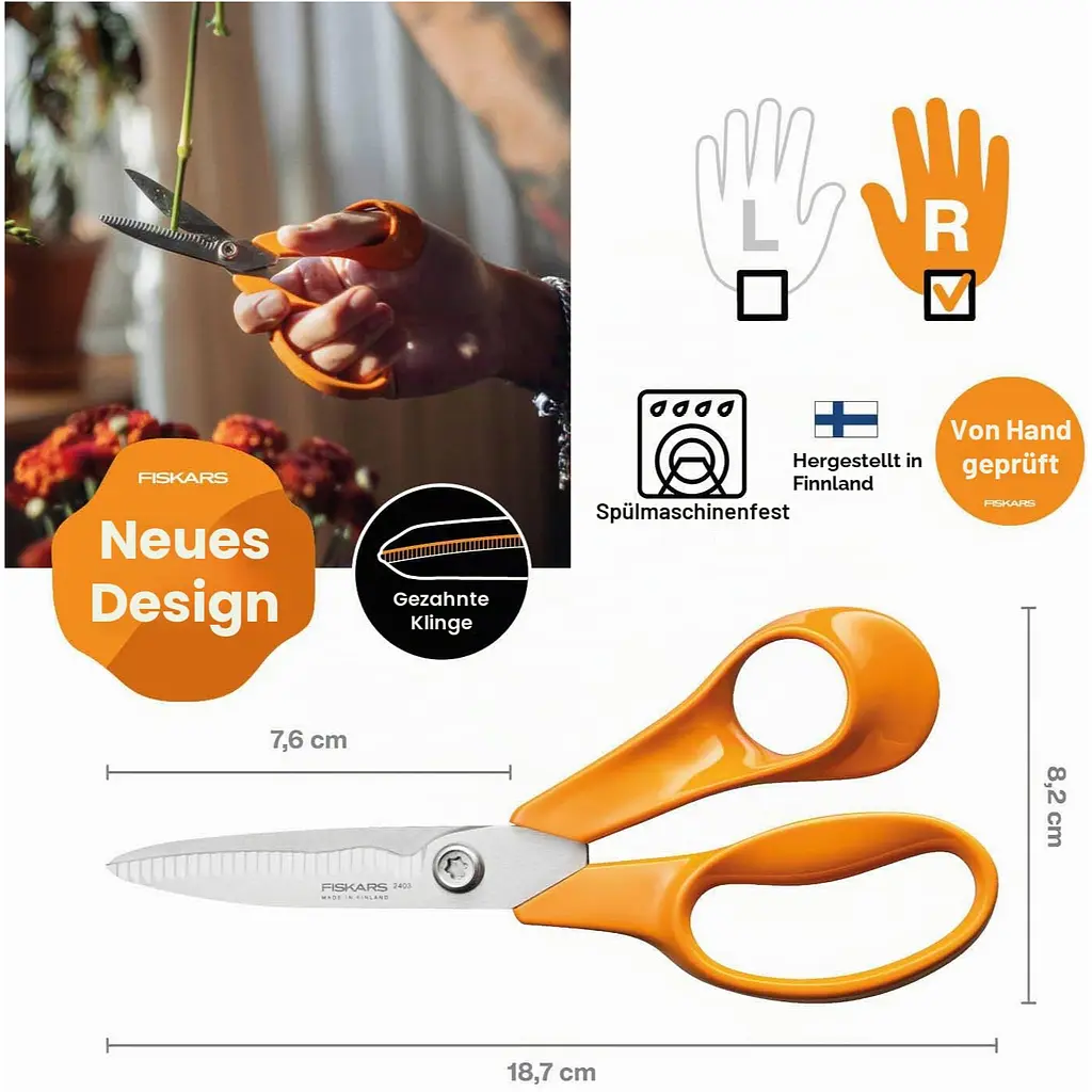Ножиці садові Fiskars 18 см (1075052) - фото 3