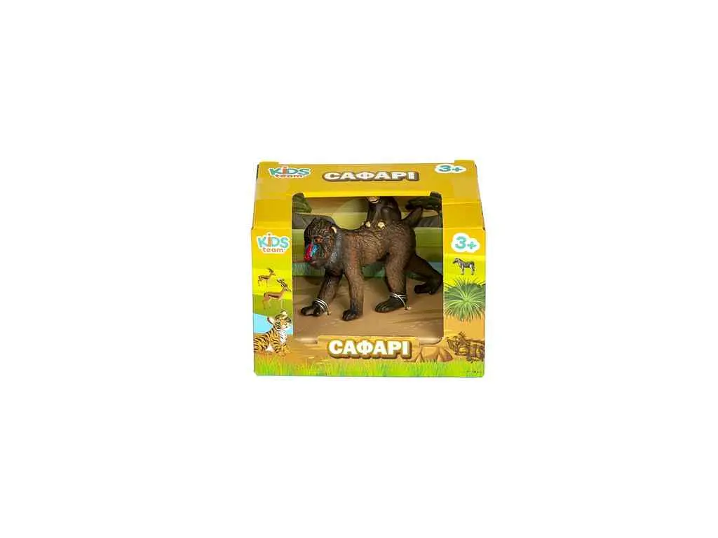 Фігурка KIDS TEAM ANIMALS тварини "Сафарі" Q9899-A81 самка Мандріл з дитиною - фото 3