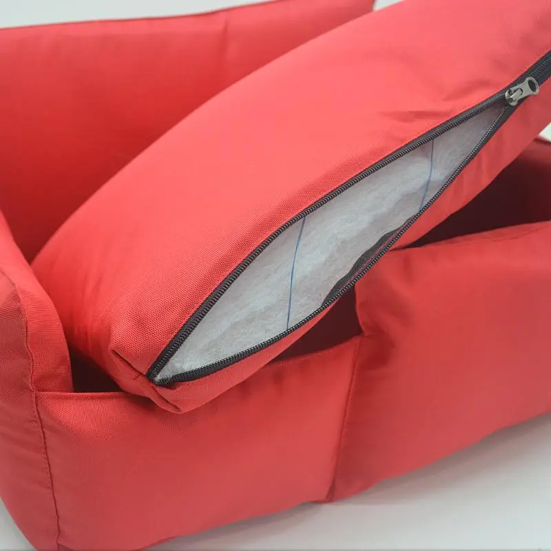 Лежак для собак Zoo-hunt Вояж прямокутний червоний №3 600х800х240 мм - фото 4