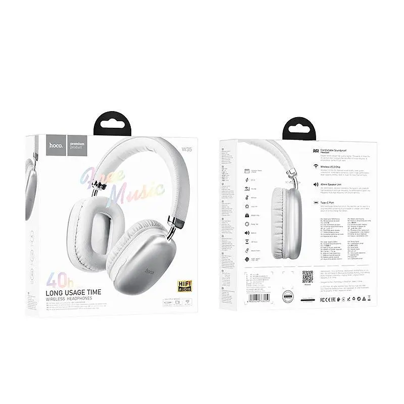 Навушники Hoco wireless headphones W35 BT5.3, AUX/TF, 40h - фото 2