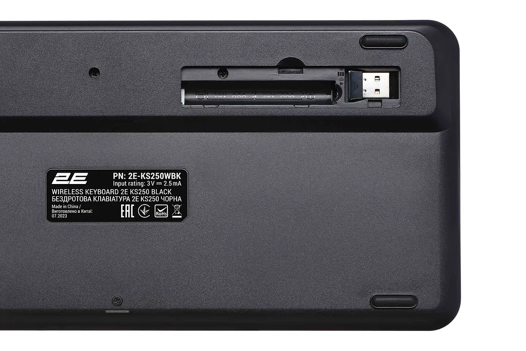 Клавиатура беспроводная 84key, WL/BT 2E KS250 Black-Grey - фото 3