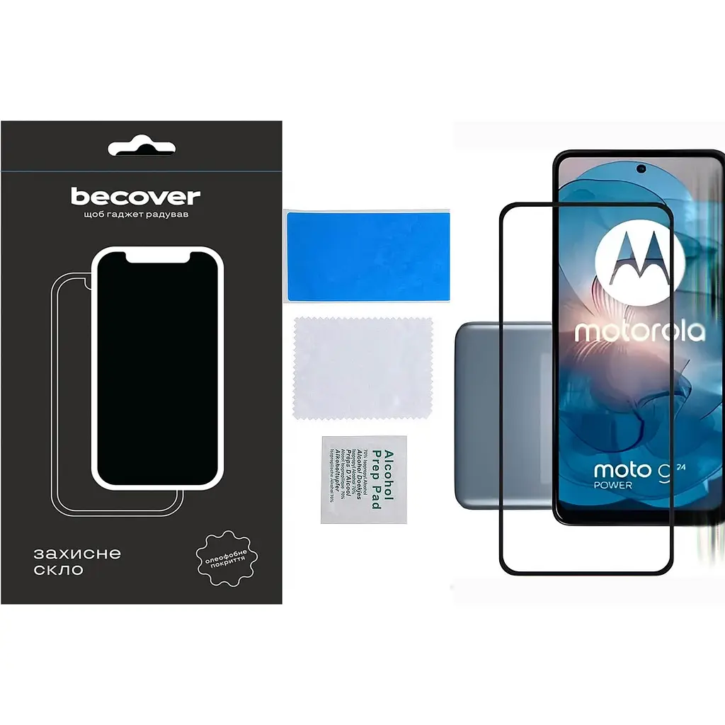 Защитное стекло BeCover для Motorola Moto G24 / G24 Power Black (710716) - фото 2