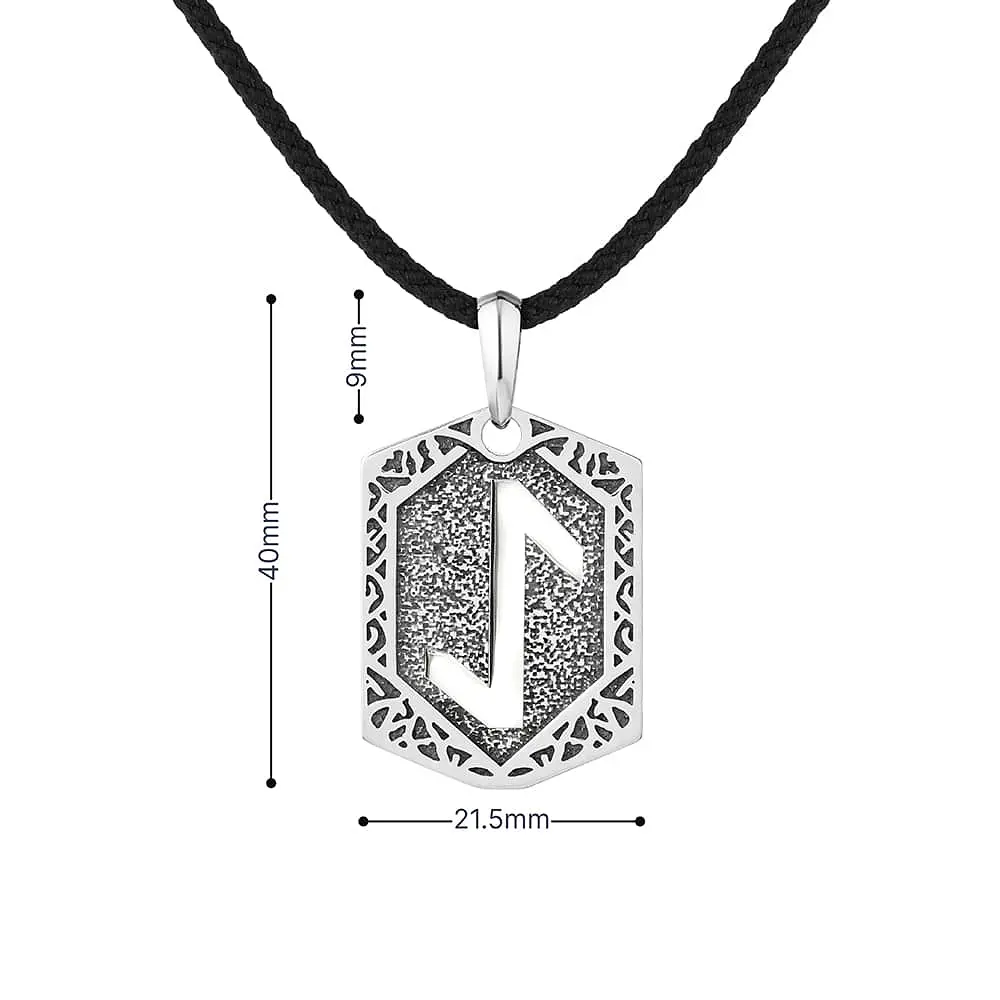 Срібний кулон Руна Ейваз (7376) - фото 3