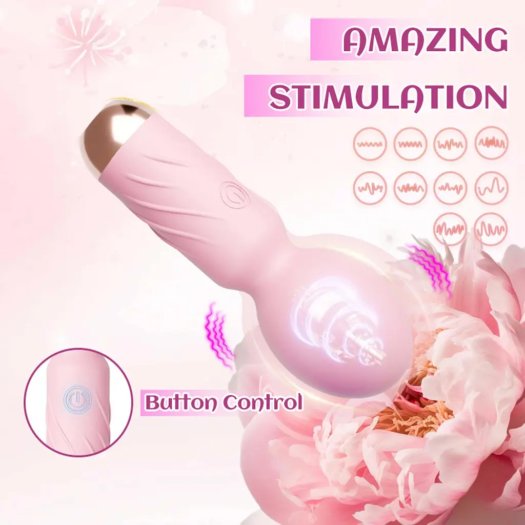 Міні вібромасажер - Cute Mini Wand Pink - фото 8