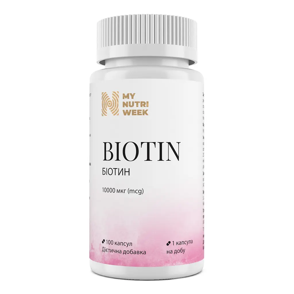 Біотин, Biotin, 10000 мкг, 100 капсул My Nutri Week vit0003345