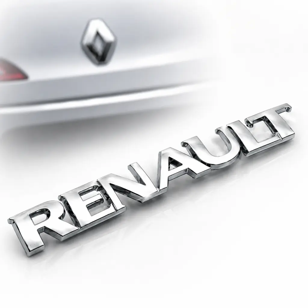 Емблема напис Renault ПластикХром на скотчі (Завод) - фото 2