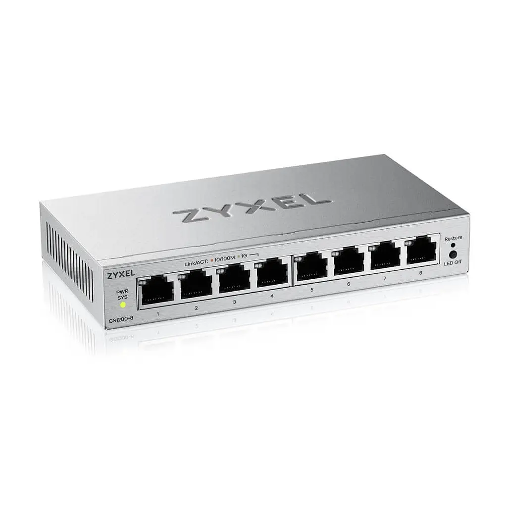 Комутатор мережевий ZyXel GS1200-8 v3 (GS1200-8V3-EU0101F) - фото 3