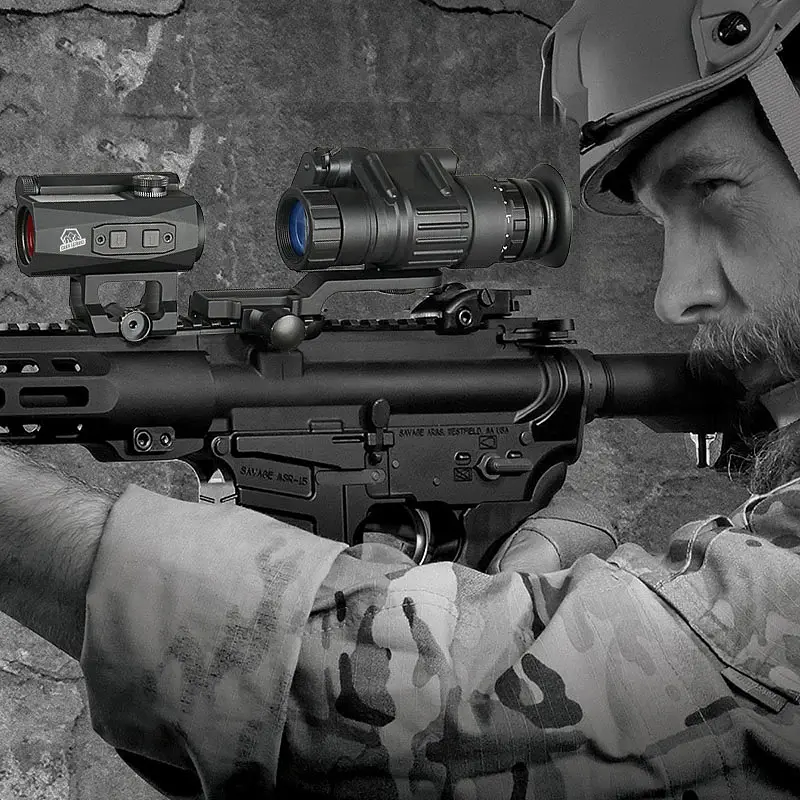 Монокуляр ночного видения Night Vision PVS-14 4х с J-arm креплениями на шлем - фото 6