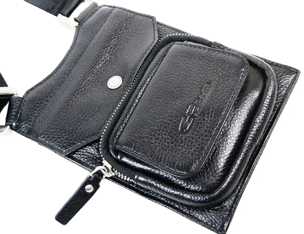 Чоловіча шкіряна сумка Giorgio Ferretti 18х14х2 см sum0020852 - фото 2