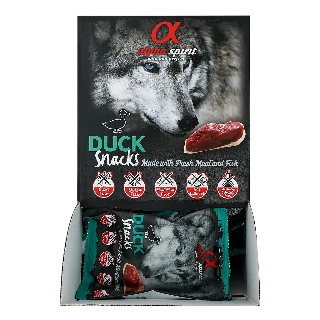Напіввологі ласощі для собак Alpha Spirit Snacks Duck, кубики з качки, 50 г - фото 2
