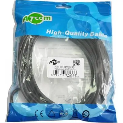 Кабель мультимедійний 3.5mm M to 3.5mm M 5.0m Atcom (17437) - фото 2