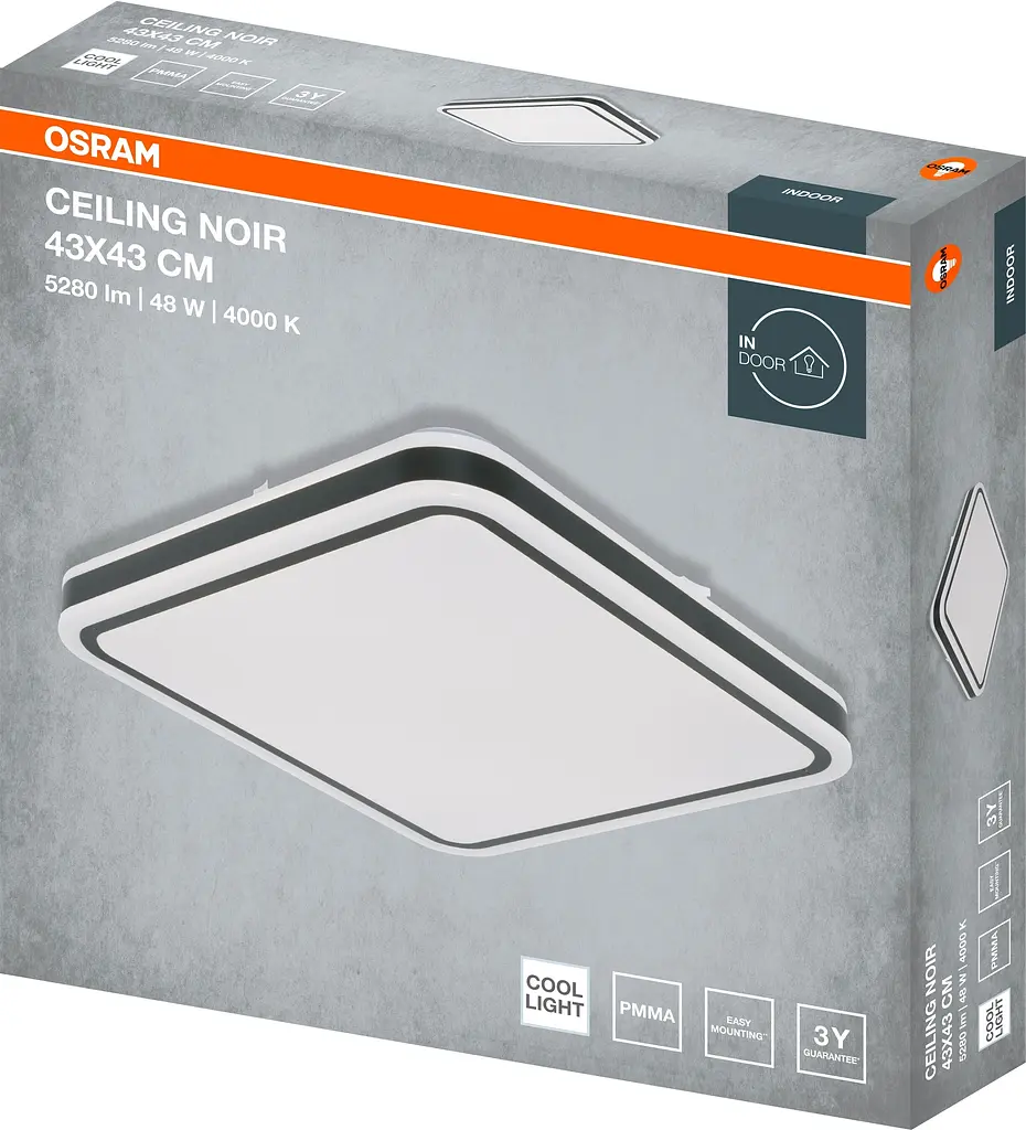 Osram Світильник накладний CEILING NOIR 430мм Square 48Вт 4000K - фото 4