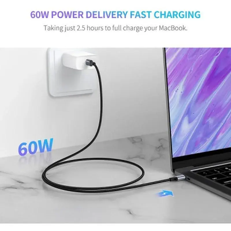 Дата кабель USB-C to USB-C 1.0m US261 3A Alum. Braid Gray\Black Ugreen (50150) - фото 2