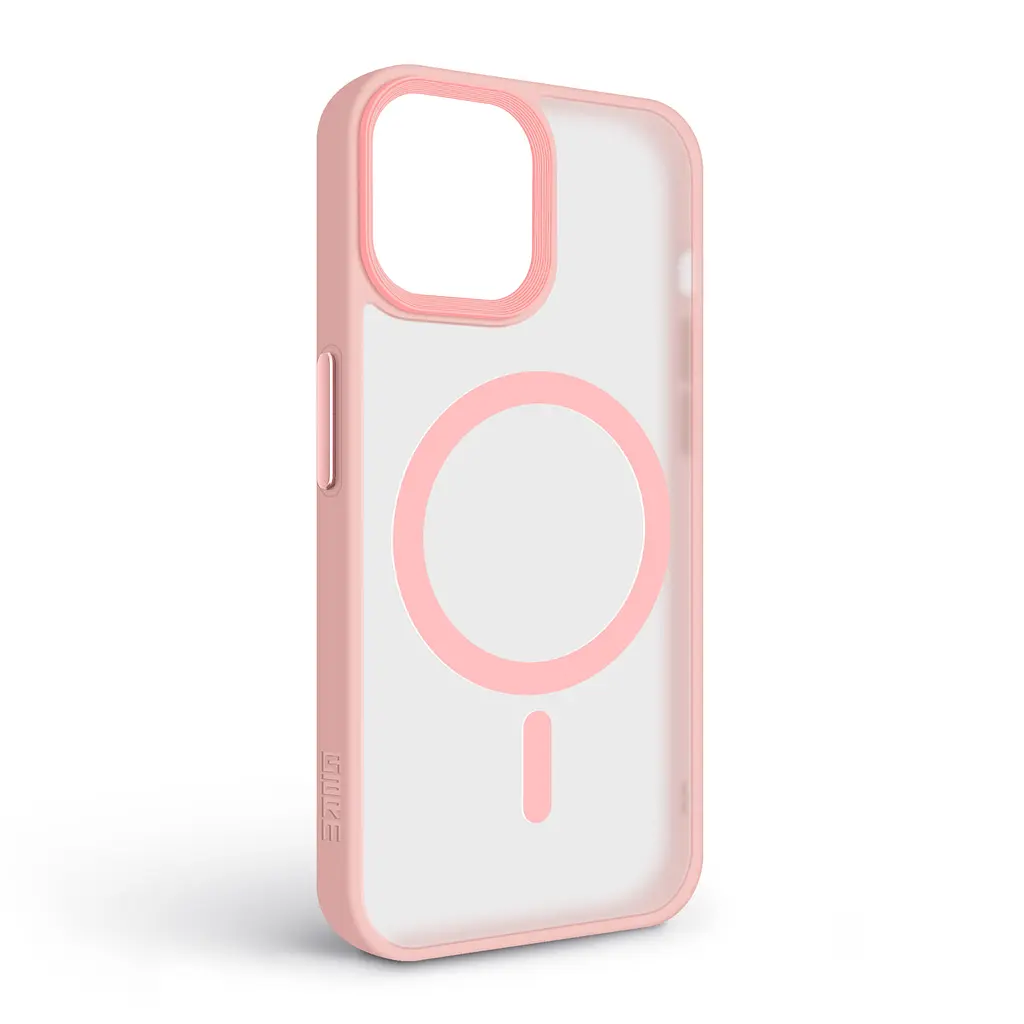 Чехол для Apple iPhone 14, Uniq MagCase, розовый, противоударный, панель-накладка с магсейф, ударопрочный TPU+PC, с магнитом MagSafe, поддержка полноценной беспроводной зарядки, ArmorStandart (ARM75291) - фото 2