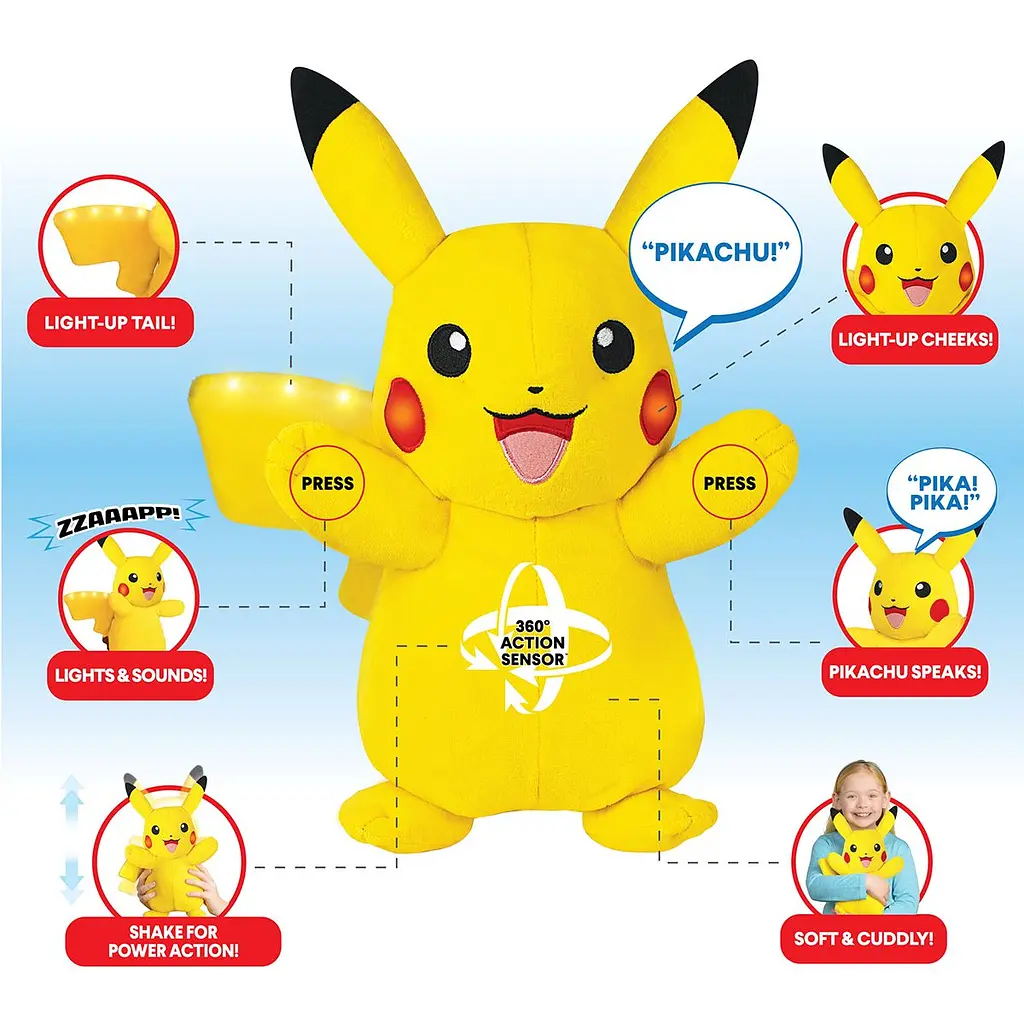 Інтерактивна м'яка іграшка Pokemon Пікачу 25 см - фото 4