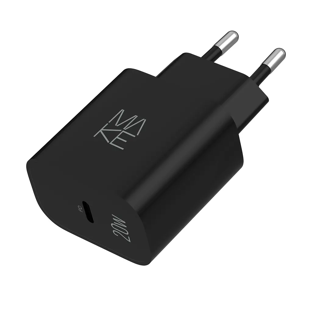 Зарядное устройство сетевое MAKE 20W Type-C PD3.0 Black - фото 9