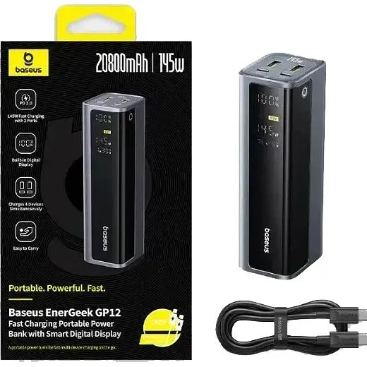 Внешний аккумулятор Baseus EnerGeek GP12 20800mAh 145W Black (P10082109813-00) [152269] - фото 5