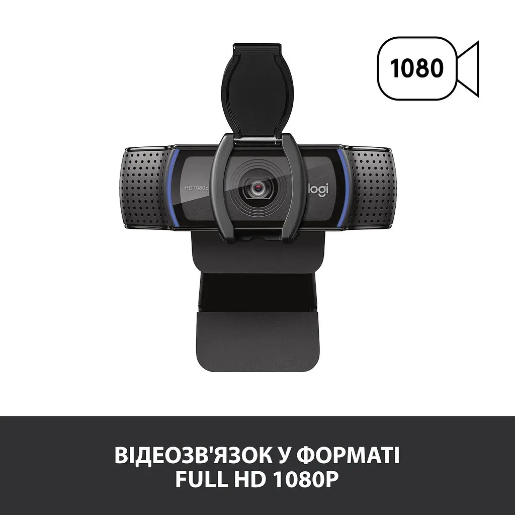 Веб-камера Logitech C920S Pro HD Black (960-001252) - фото 3