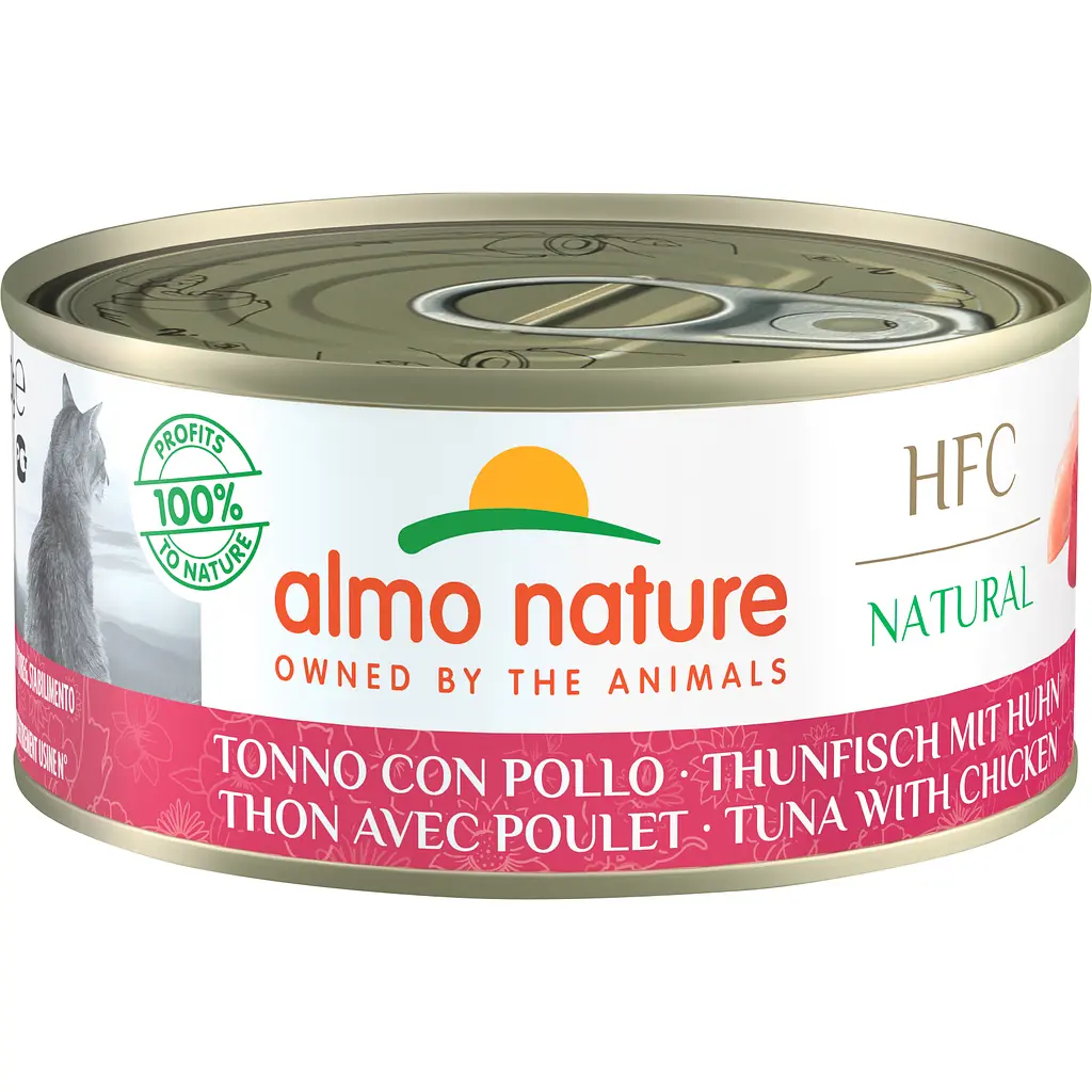 Влажный корм для кошек Almo Nature HFC Cat Natural с тунцем и курицей 150 г (5129H) - фото 1