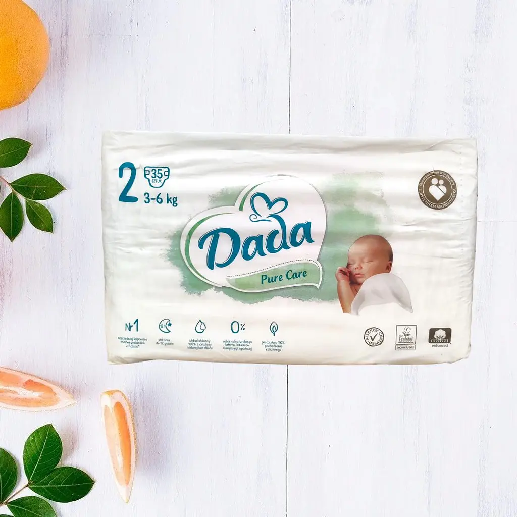 Підгузки Dada Pure Care 2 3-6кг 35шт