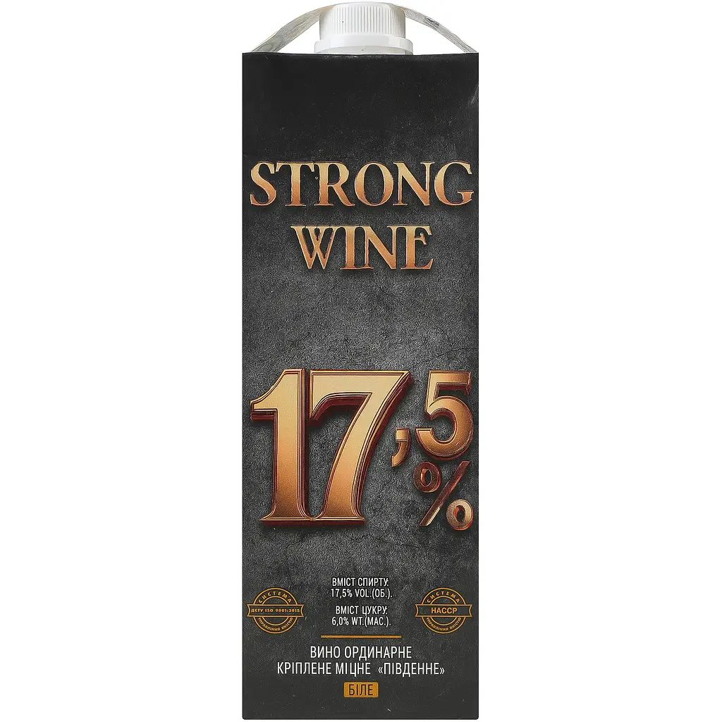 Вино Strong Wine Південне біле ординарне міцне 17.5% 1 л - фото 2