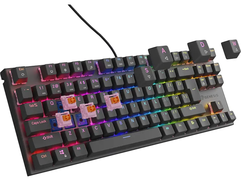 Клавіатура Genesis Thor 303 TKL RGB Outemu Peach Silent Black (NKG-1881) - фото 5