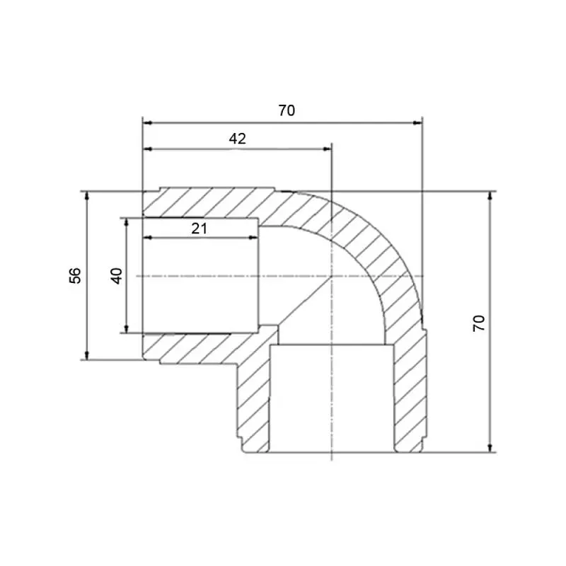 Кутник PPR Blue Ocean 40, 90° SD00009974