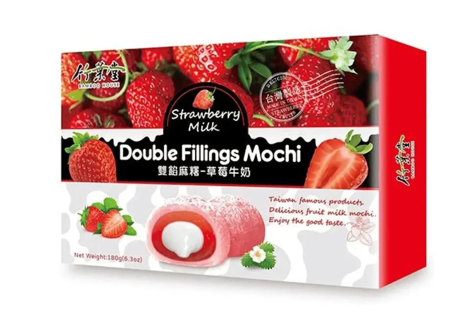 Тістечка моті Bamboo House Double Fillings Mochi Strawberry Milk 180г - фото 4