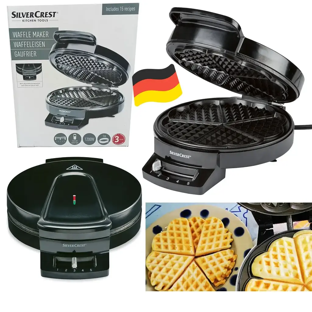 Вафельница сердечки Silver Crest SWE 1200 black - фото 8