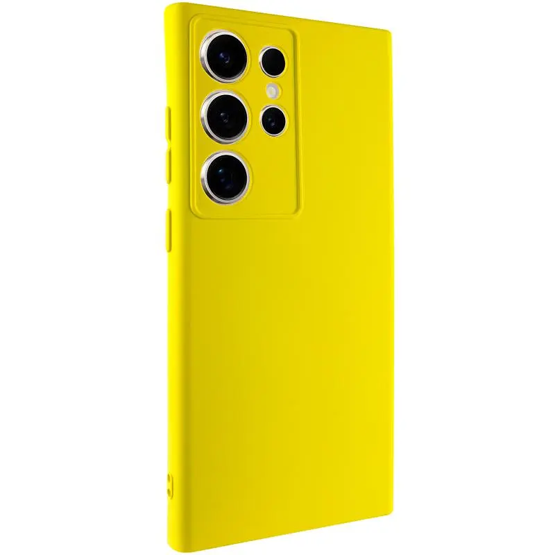 Чехол TPU Getman Liquid Silk Full Camera для Samsung Galaxy S24 Ultra Желтый/Flash - фото 2
