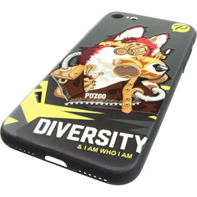 Чохол-накладка PUZOO TPU with UV Printing Punk Phone iPhone 7/8/SE 2020 Black - фото 4