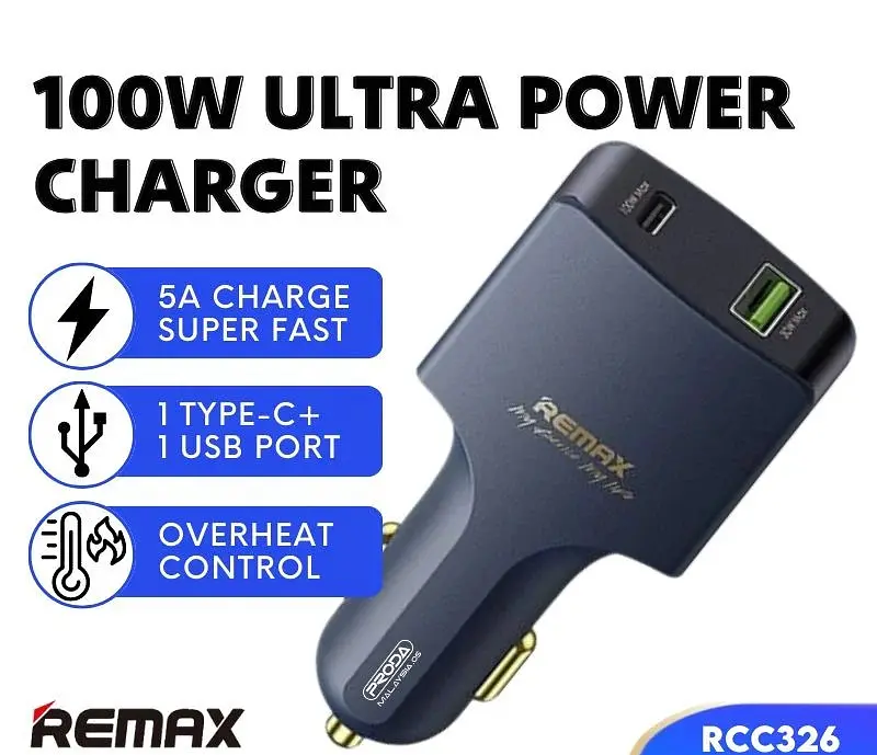 Автомобильное зарядное устройство для Remax RCC326 100W сине-черный - фото 6