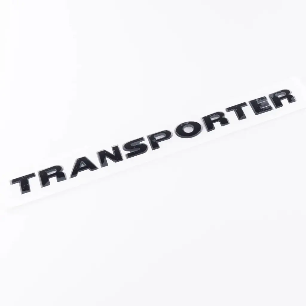 Емблема напис TRANSPORTER Чорний глянець 340x25 мм для Volkswagen Пластик на скотчі (OEM: 7H0853687739) - фото 3