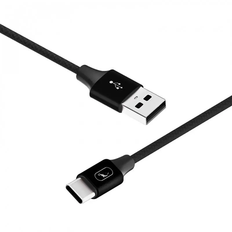 Кабель SkyDolphin S55T Neylon USB - USB Type-C (M/M), 1 м, Черный (SDUSB-000436) - фото 2