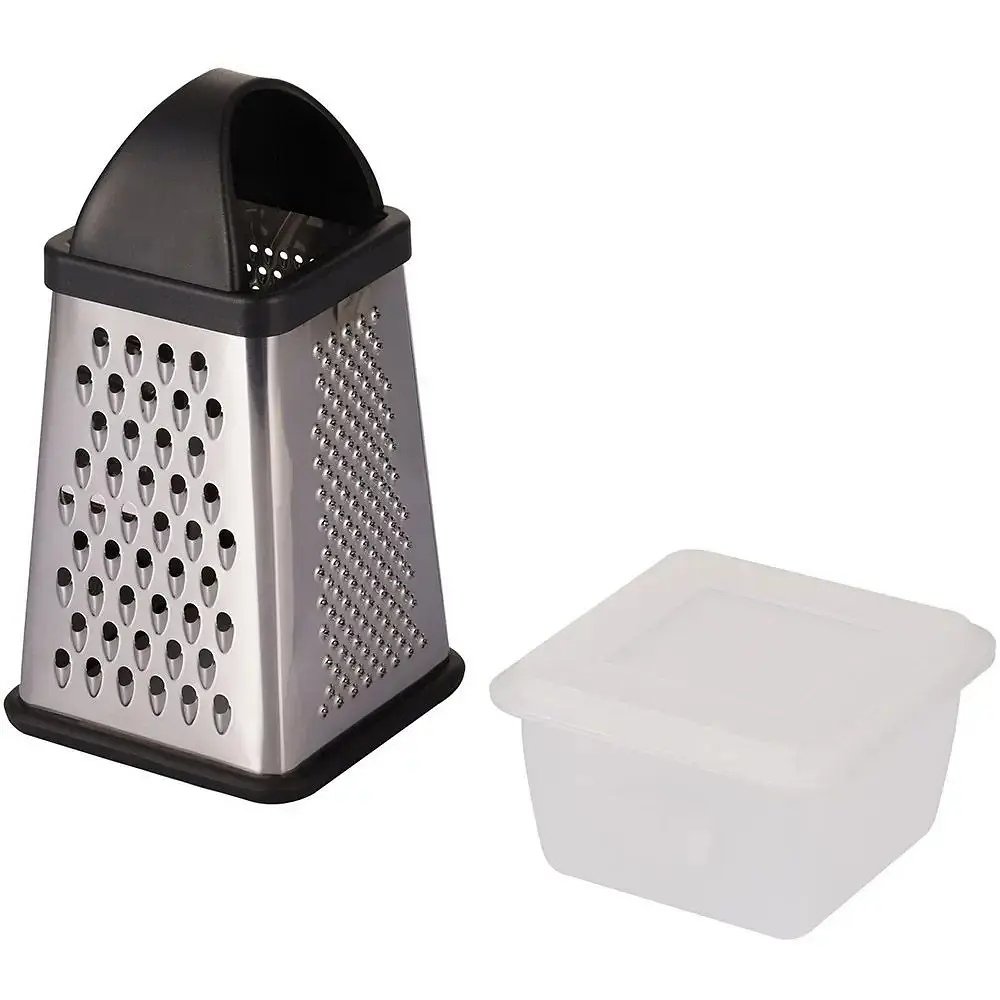 Тертка Gipfel Grater чотиристороння с контейнером 24х13х13 см чорна - фото 2