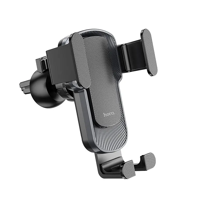 Автотримач для телефону HOCO CA103 vertical and horizontal air outlet чорний металево-сірий - фото 2