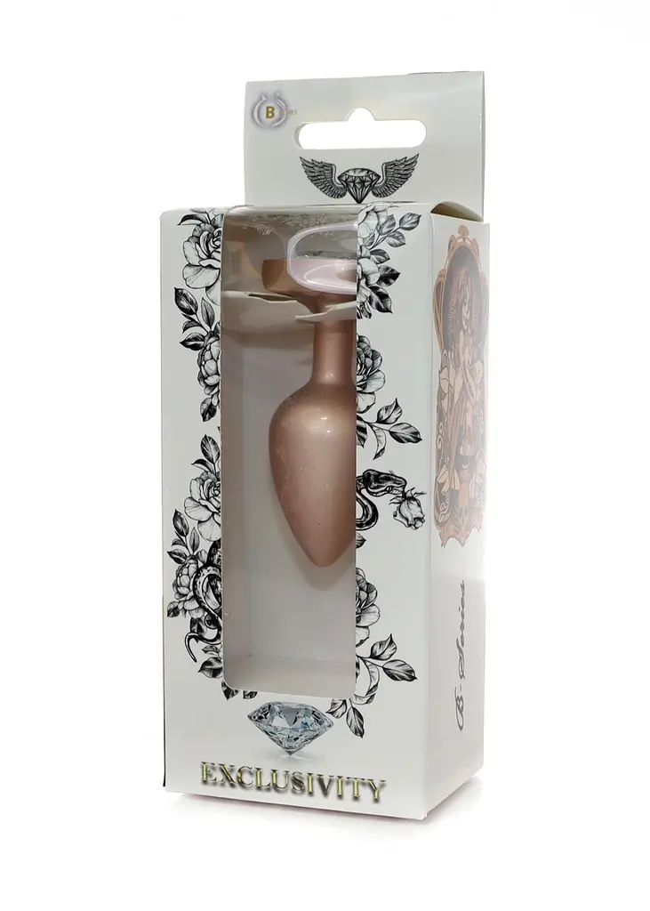 Анальна пробка - Jewellery Pearl Gold Heart Plug Clear S - фото 7