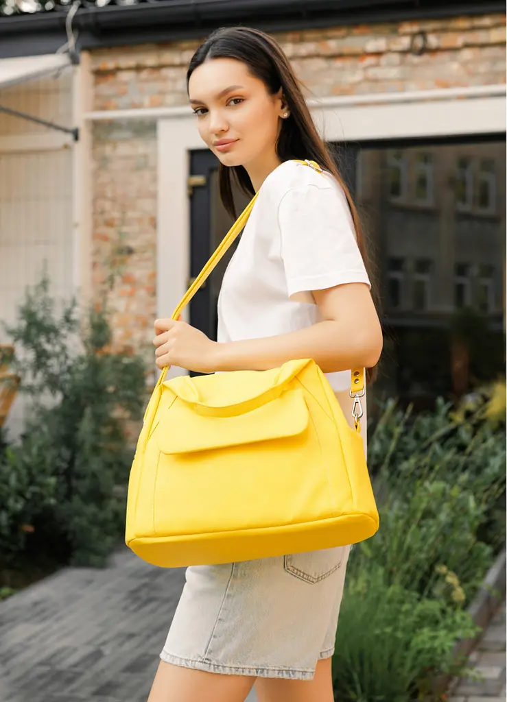 Спортивна сумка Sambag Vogue BKS жовта 37 x 25 x 16 см (90153028) - фото 2