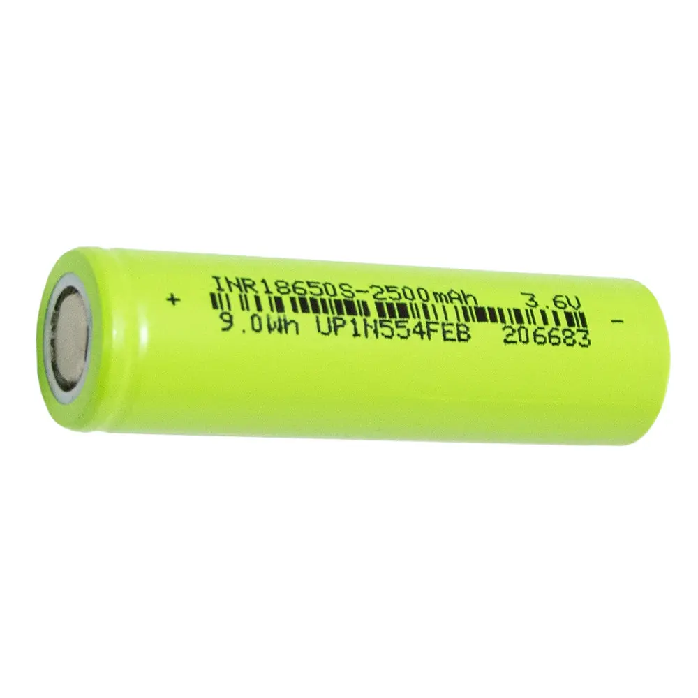 Аккумулятор литий-ионный 18650 Li-Ion 2500 mAh, зеленый, 1 шт - фото 4