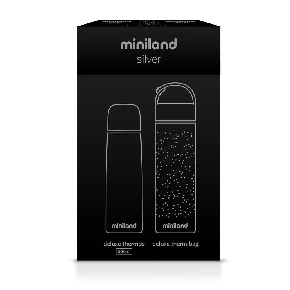 Термос Miniland Deluxe Thermos Silver з термосумкою, сріблястий, 500 мл (89255) - фото 4