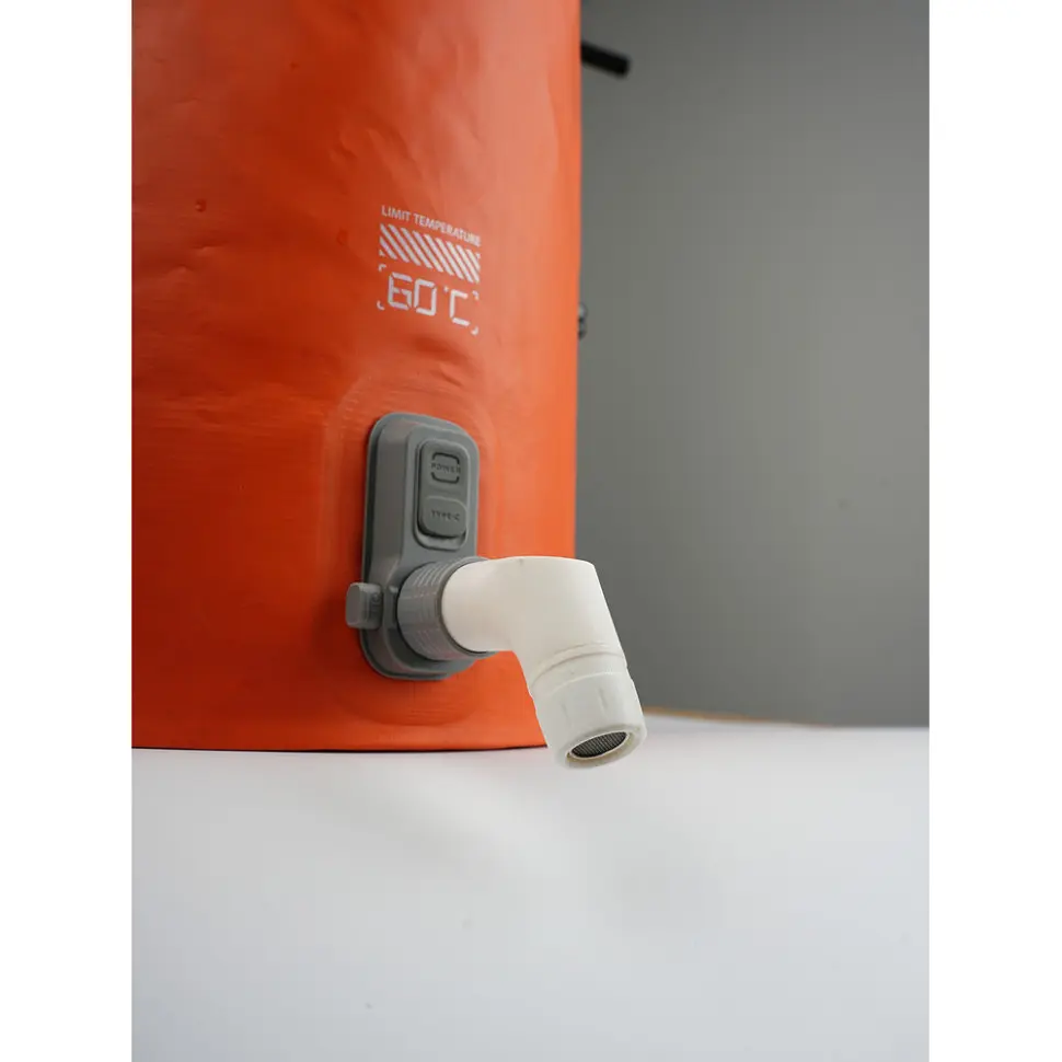 Душ портативний із ємністю та насосом Flextail Tiny Shower Bucket, 20л, помаранчевий - фото 16